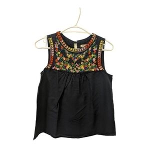 J-Crew  embroidery blouse